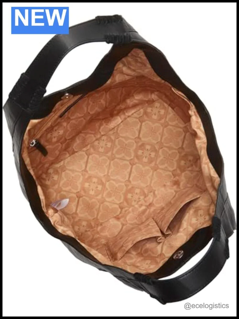 Lucky Brand Beky Tote Black Leather Hobo Shoulder Bag